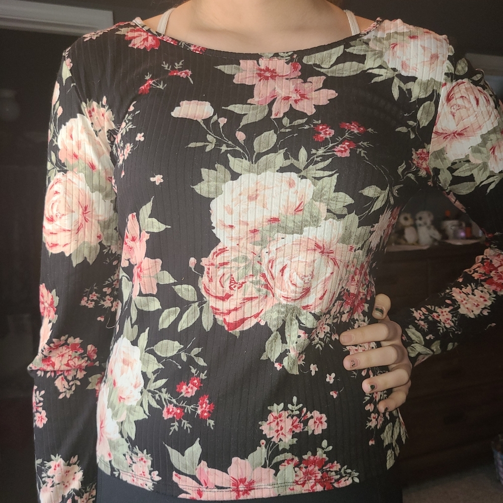 Floral long sleeve shirt